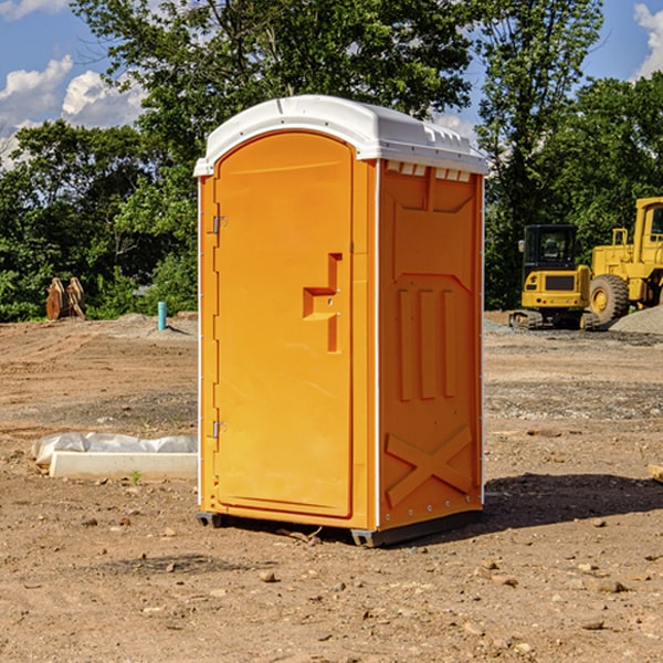 what is the maximum capacity for a single portable restroom in Hinkley